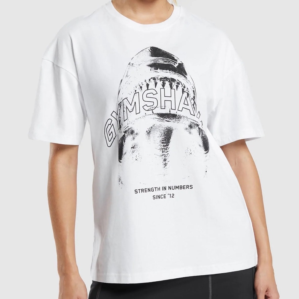 Gymshark White Graphic T-Shirt